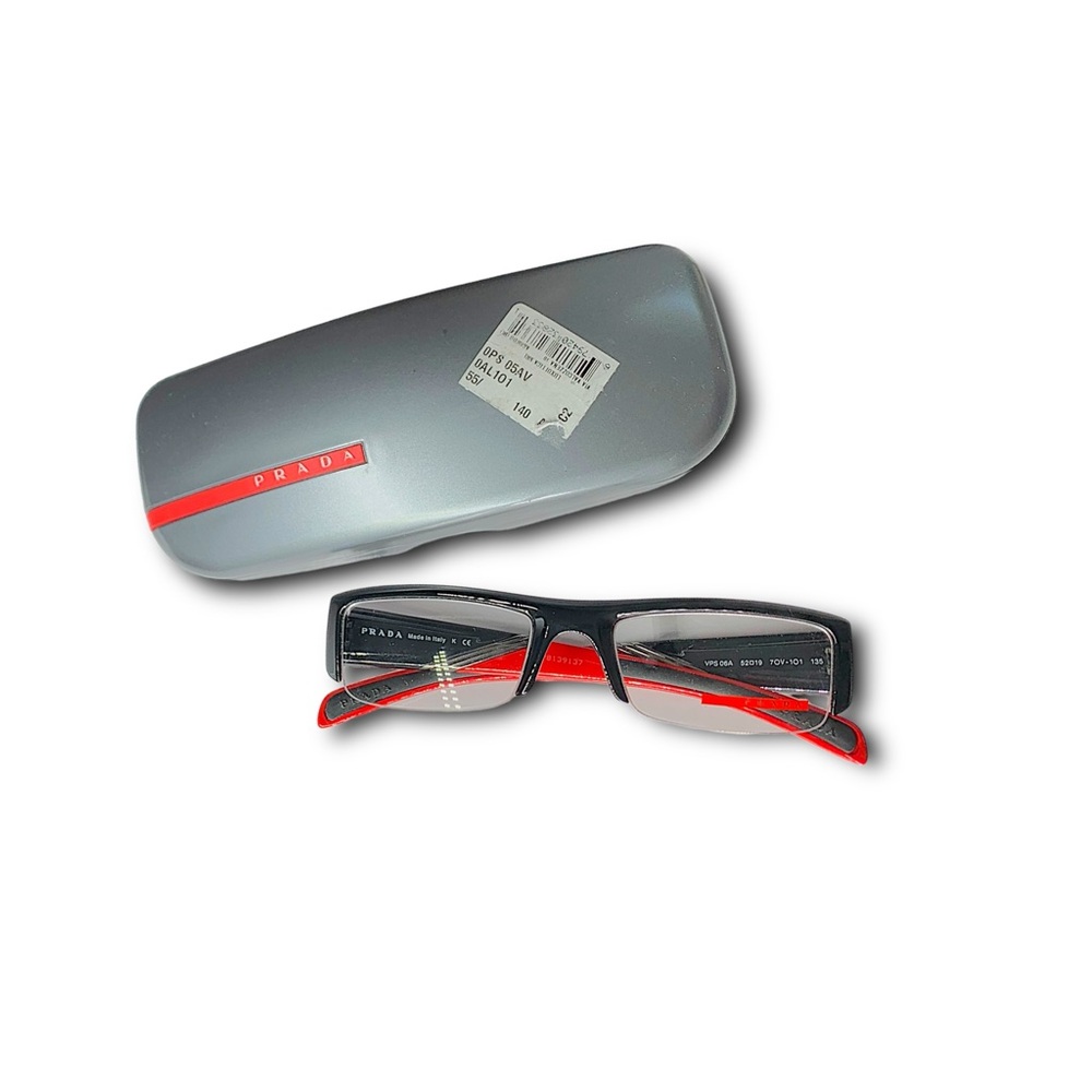 Prada Linea Rossa PS03PV 1BO1O1 - BLACK AND RED